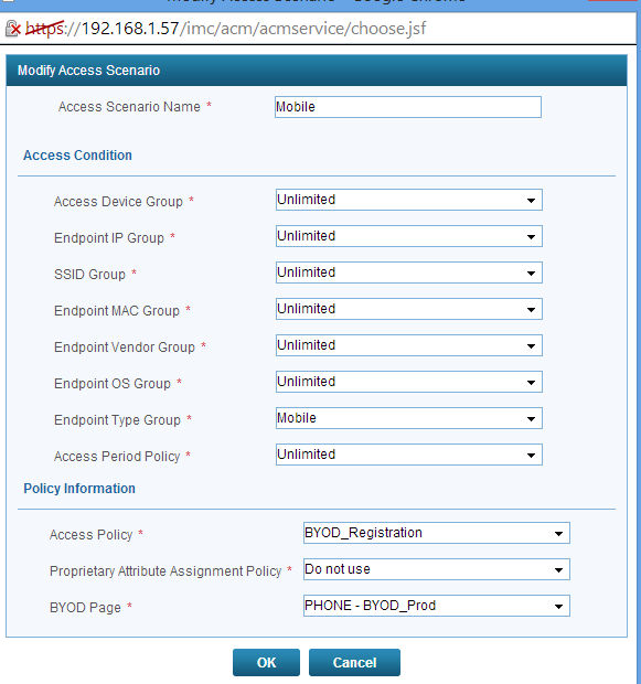 iMC UAM BYOD Access Scenario