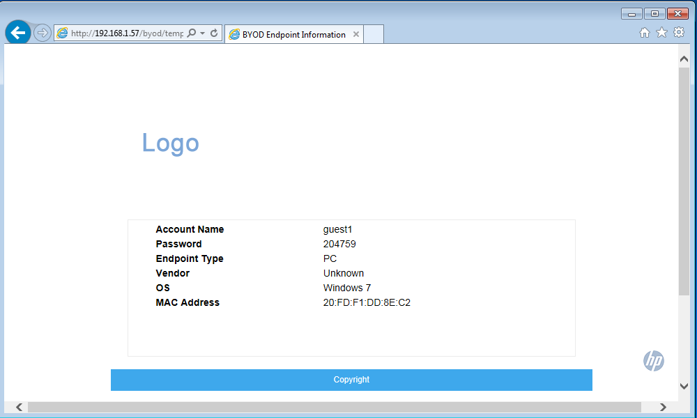 iMC UAM BYOD Summary Page