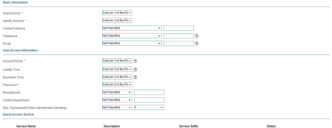 Guest Account Batch Import CSV