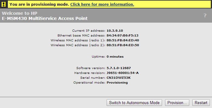 AP-provisioning-mode