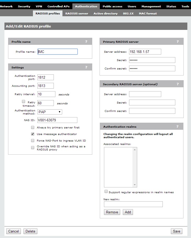 MSM-Add-Radius-Server