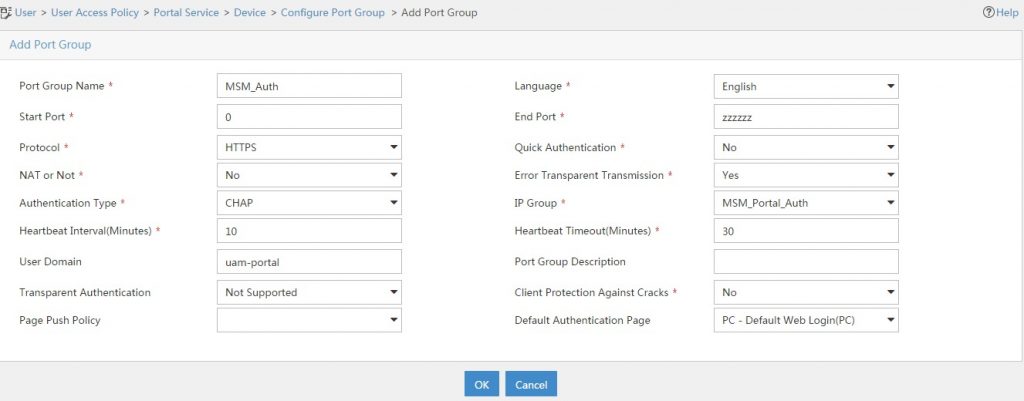 UAM-Captive-Portal-add-Port-Group