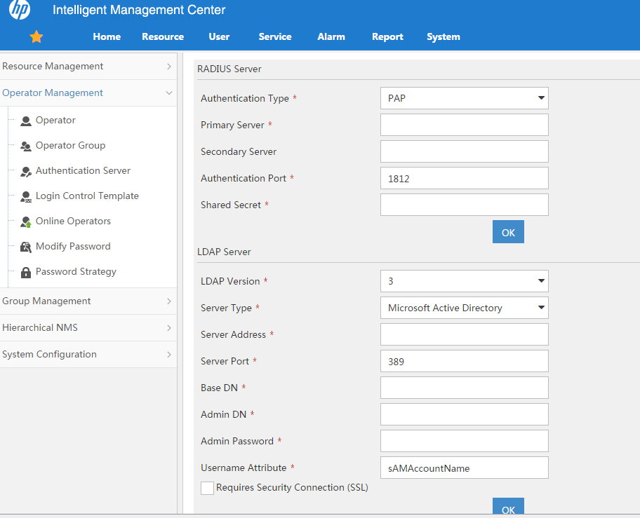 iMC-Operator-Login-Authentication-Server