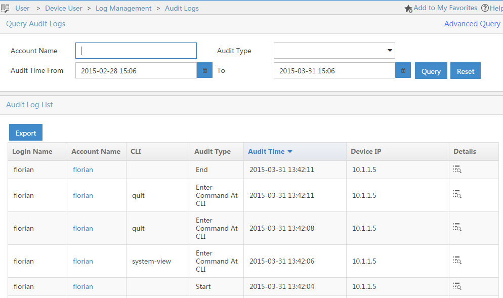 Tacacs-Device-Audit-Logs