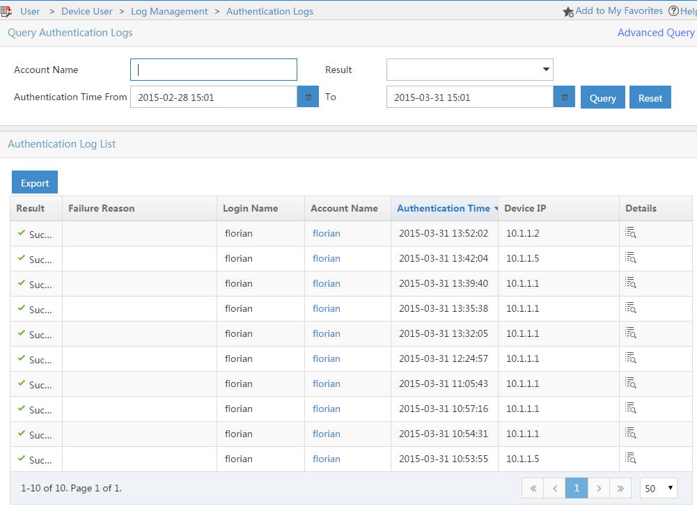 Tacacs-Device-Authentication-Logs