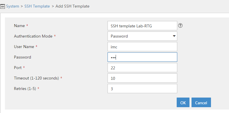 Add-iMC-Access-Template-for-SSH