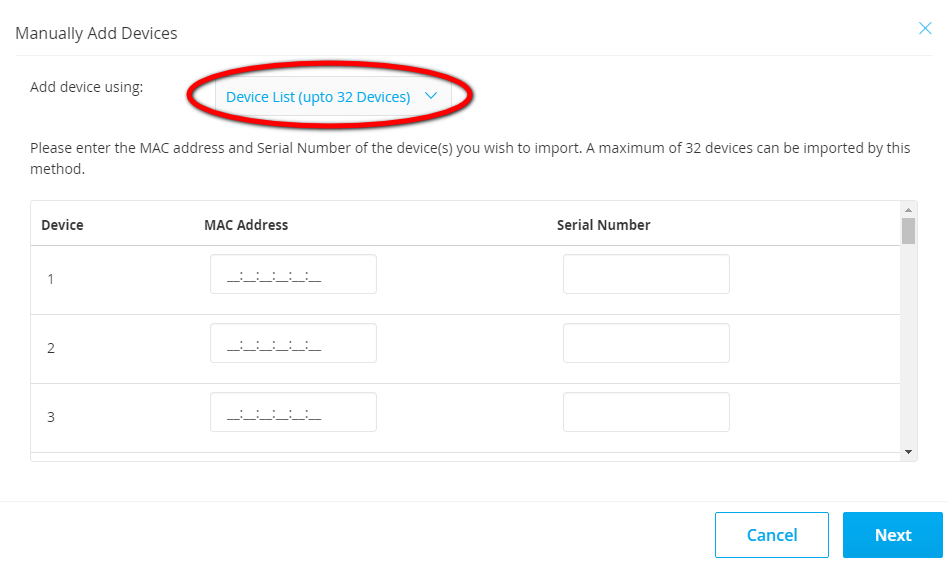 Aruba Central Provisioning Add Device by MAC Address