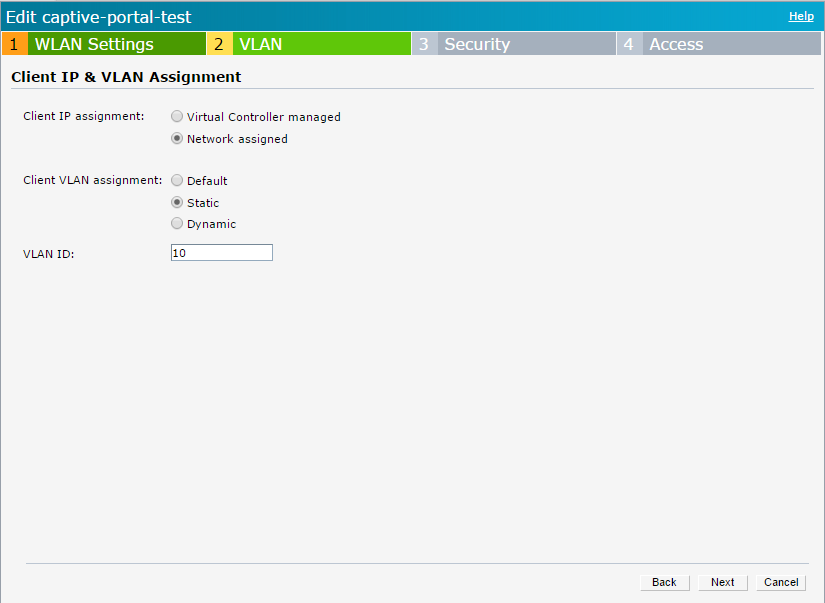 Aruba Instant - External Captive Portal Enhancement - Static VLAN Tagged