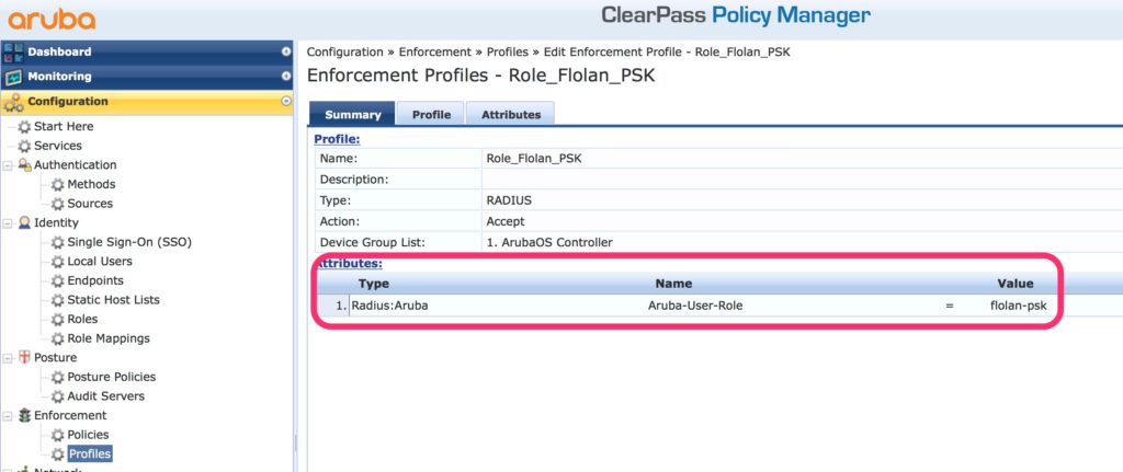 Mac Authentication with Username - Create Profile for Role