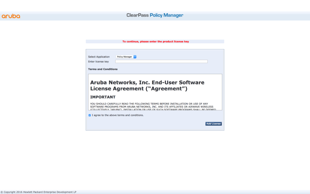 Migrate ClearPass - Install Policy Manager License