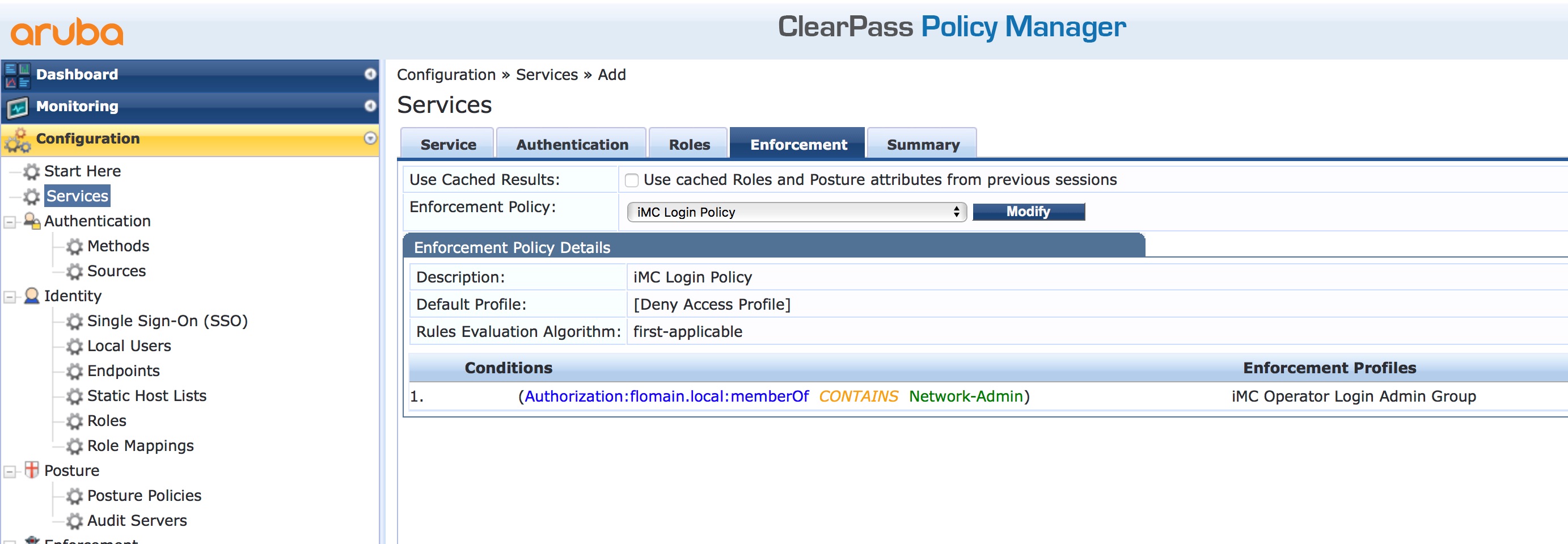 IMC Operator Login With Radius ClearPass Flomain Networking IMC Operator Login With Radius ClearPass Flomain Networking