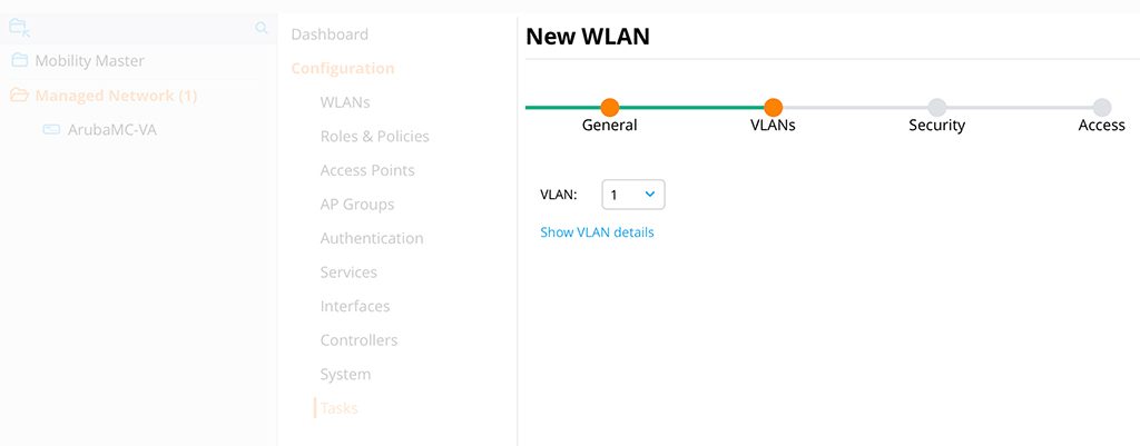 Captive Portal without PEFNG - Create WLAN VLAN