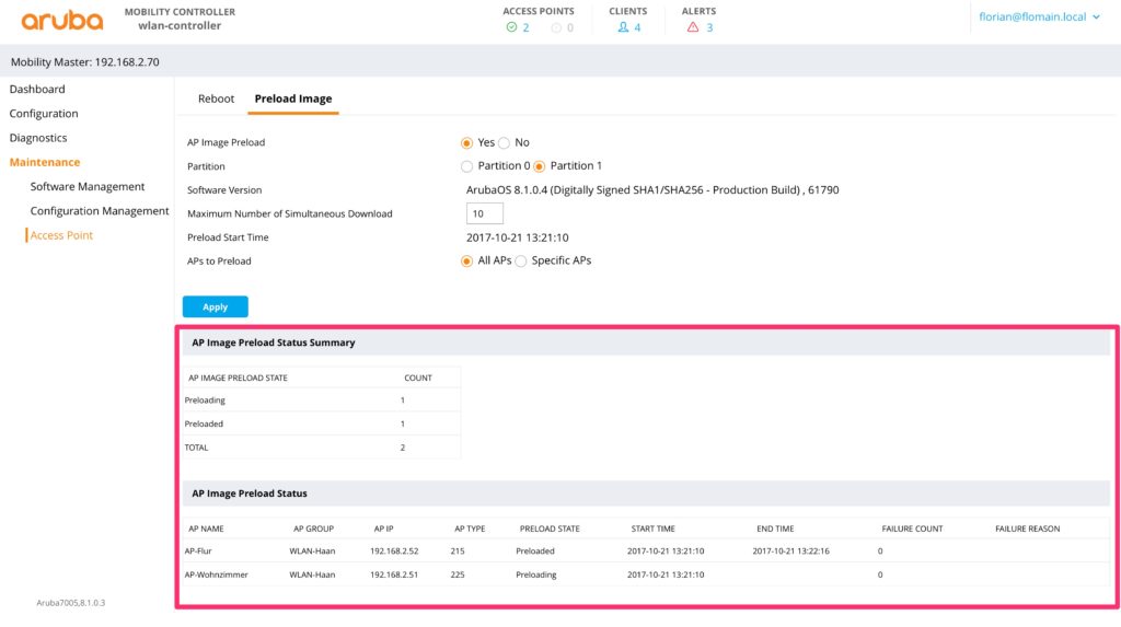 Firmware Update - AP Preload Image Process