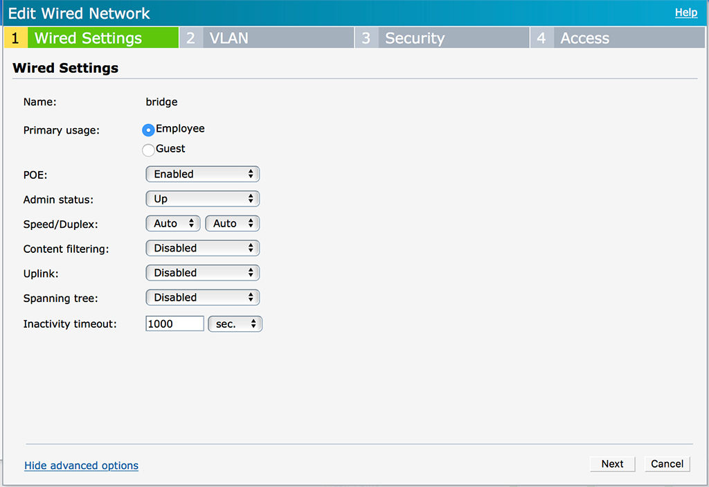 InstantAP Mesh - Wired Settings