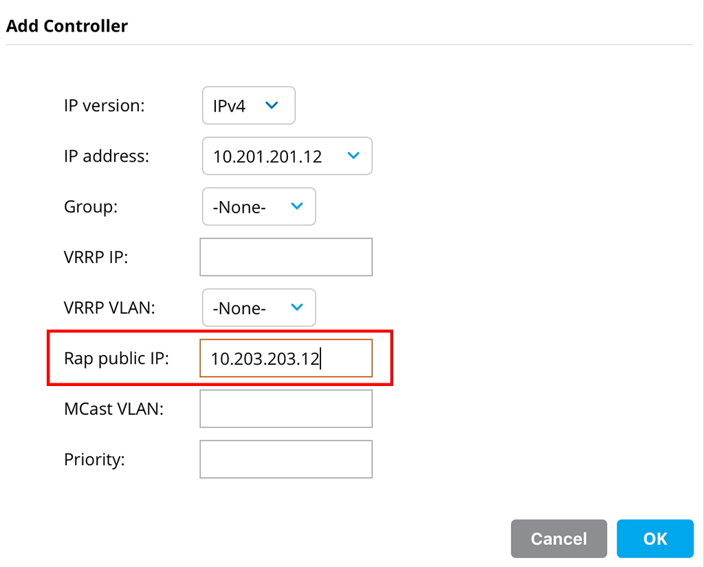 Basic RAP Setup - Add RAP Public IP to Cluster Config