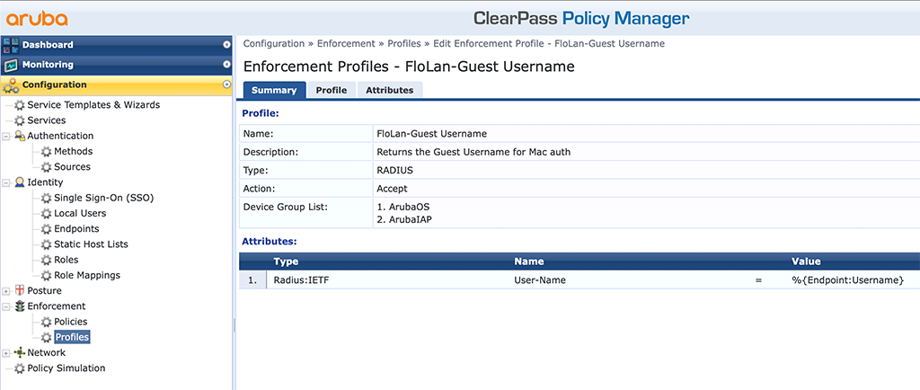 ClearPass Sponsored Guest Login - Guest Username Profile