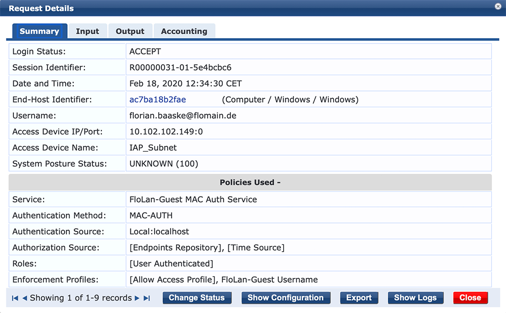 ClearPass Sponsored Guest Login - Second MAC Auth Attemped Succeed