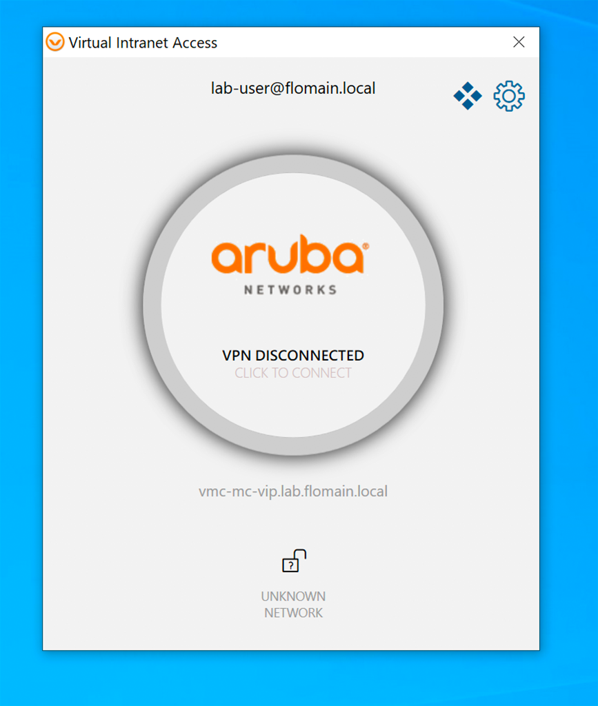 Aruba VIA VPN - Client Connect