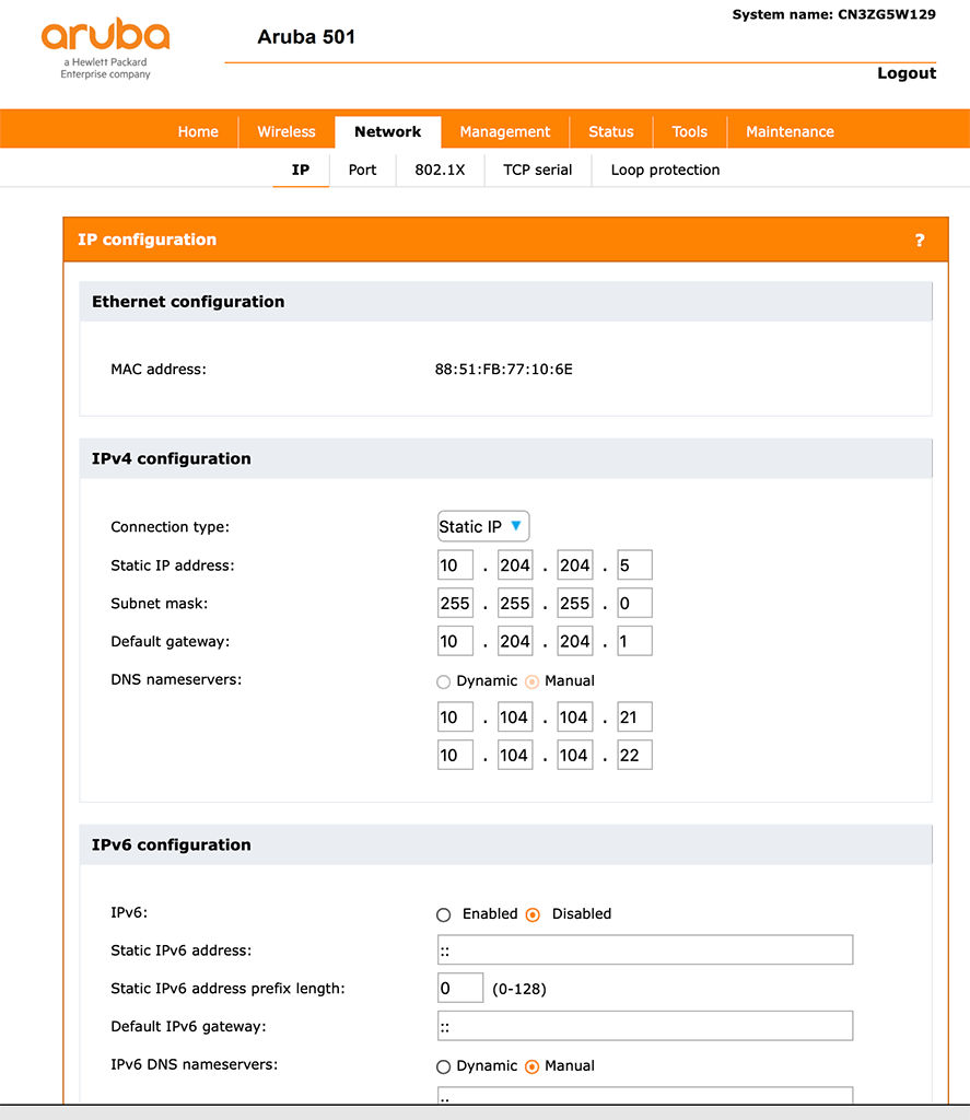 Secure Client Bridge Connection - Set Static IP