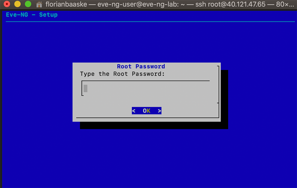 EVE-NG in Azure - Change Root Password
