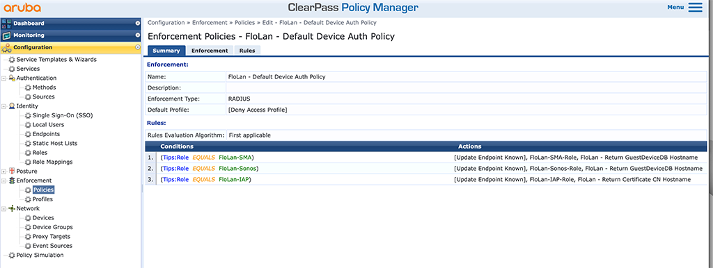 Downloadable User Role - Policy