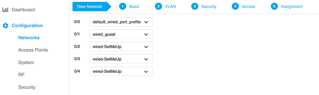 Create new Network - Assignment