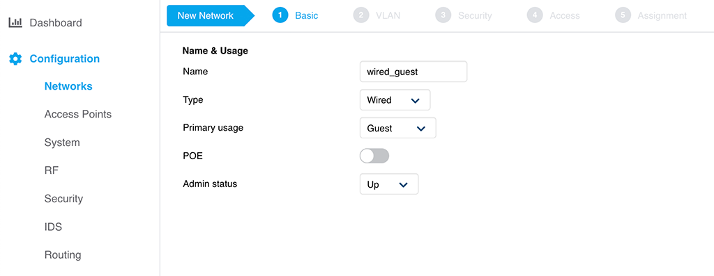 Create new Network - Basics