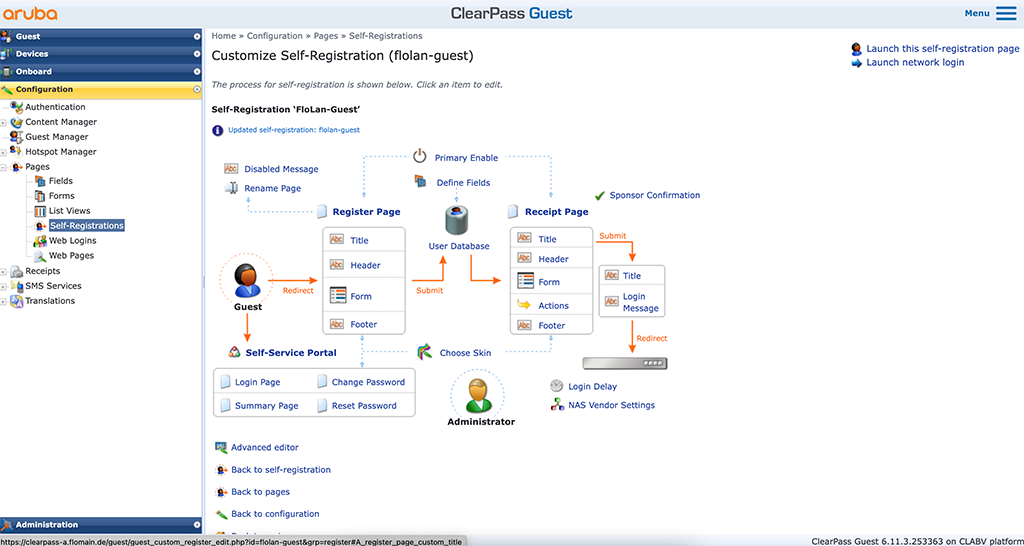 ClearPass - Create Self-Registration Page Overview