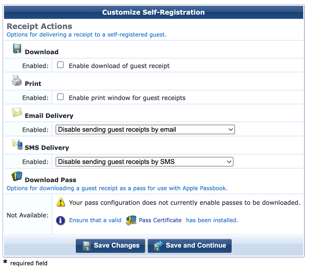 ClearPass - Create Self-Registration Page Step 5