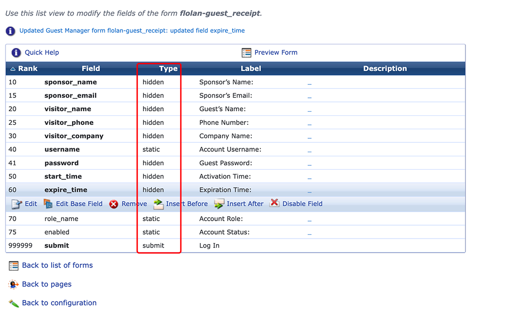 ClearPass - Guest Receipt