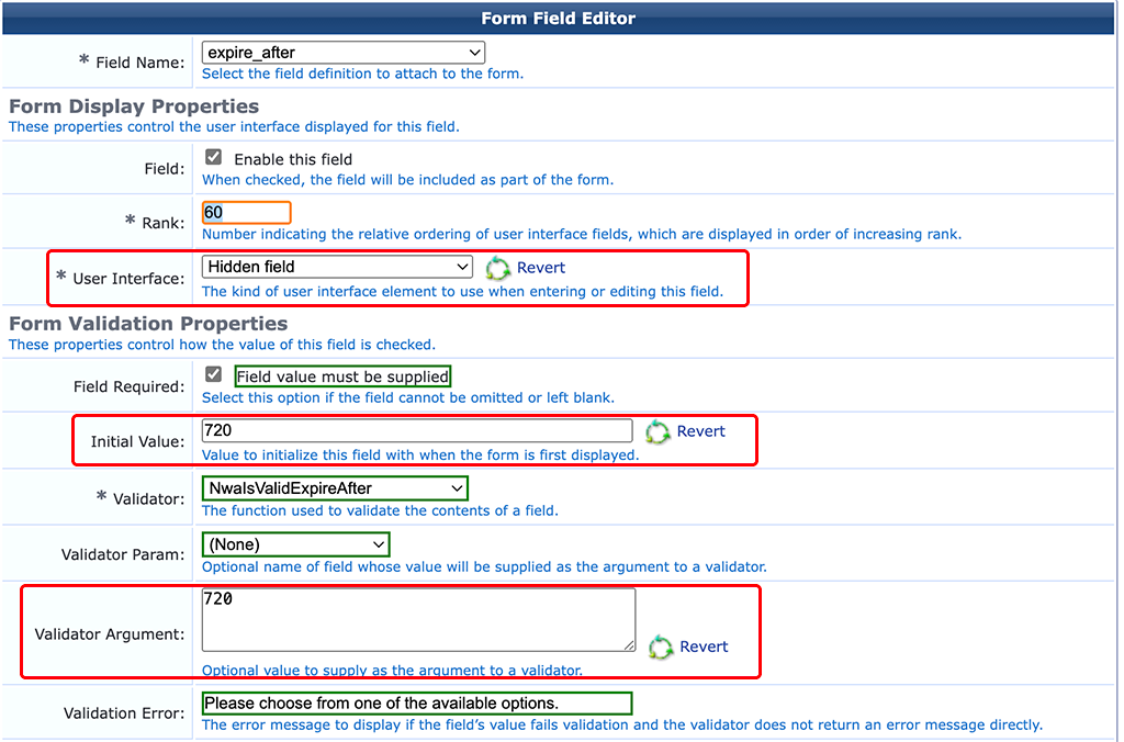 ClearPass - Modify expire_after