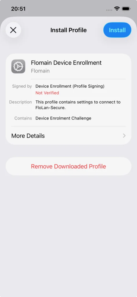 IOS Install Profile