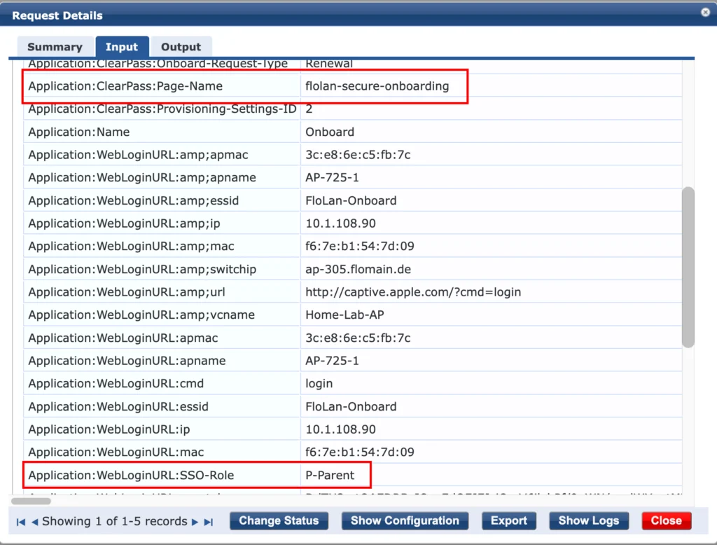 Application Service Request Details Input